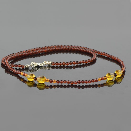 Baltic amber mix long necklace
